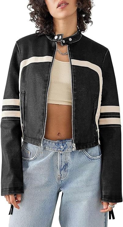  Faux Leather Jacket