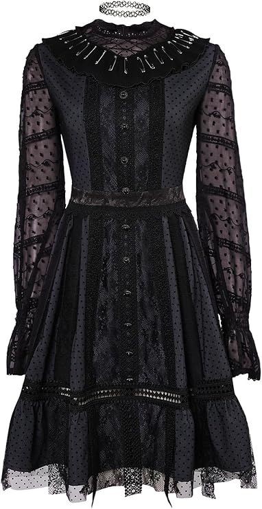 COSTHAT Women Girls Lydia Deetz Dress